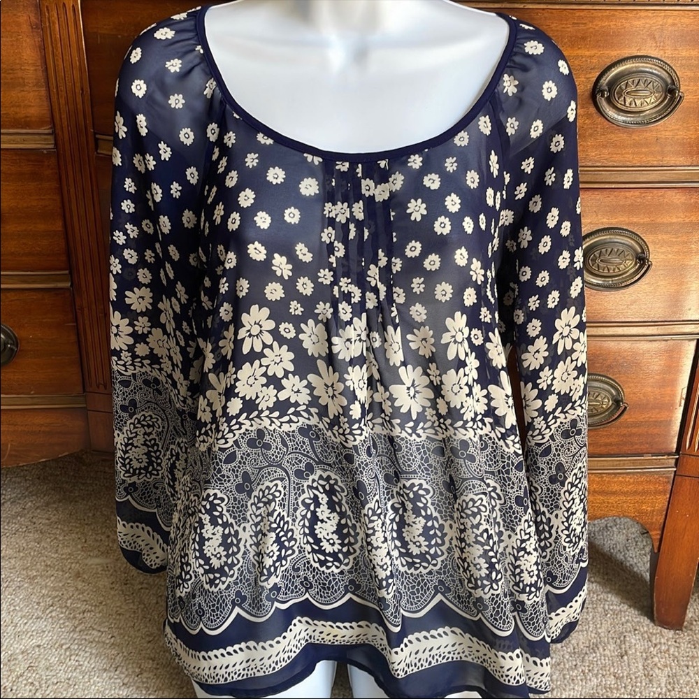 Long Sleeve Floral Long Sleeve Blouse